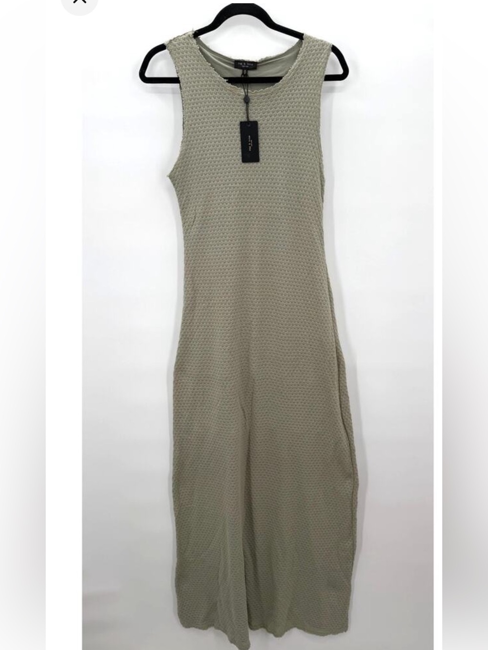 Rag & Bone Carine Crochet Tank Maxi Dress Sage Green NWT Size Small